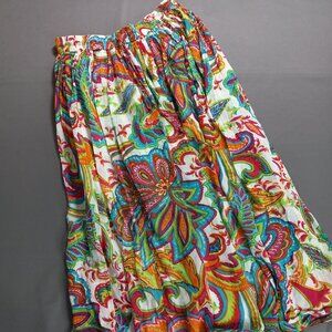 Studio West Paisley Maxi Skirt Boho 100% Cotton Size S